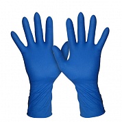 Перчатки латексные Сверхпрочные Gloves синие (М) НВ002G