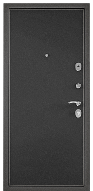Дверь мет. Х5 860*2050 левая темно-серый букле графит CK65-S, ПВХ Лиственница темная, хром 